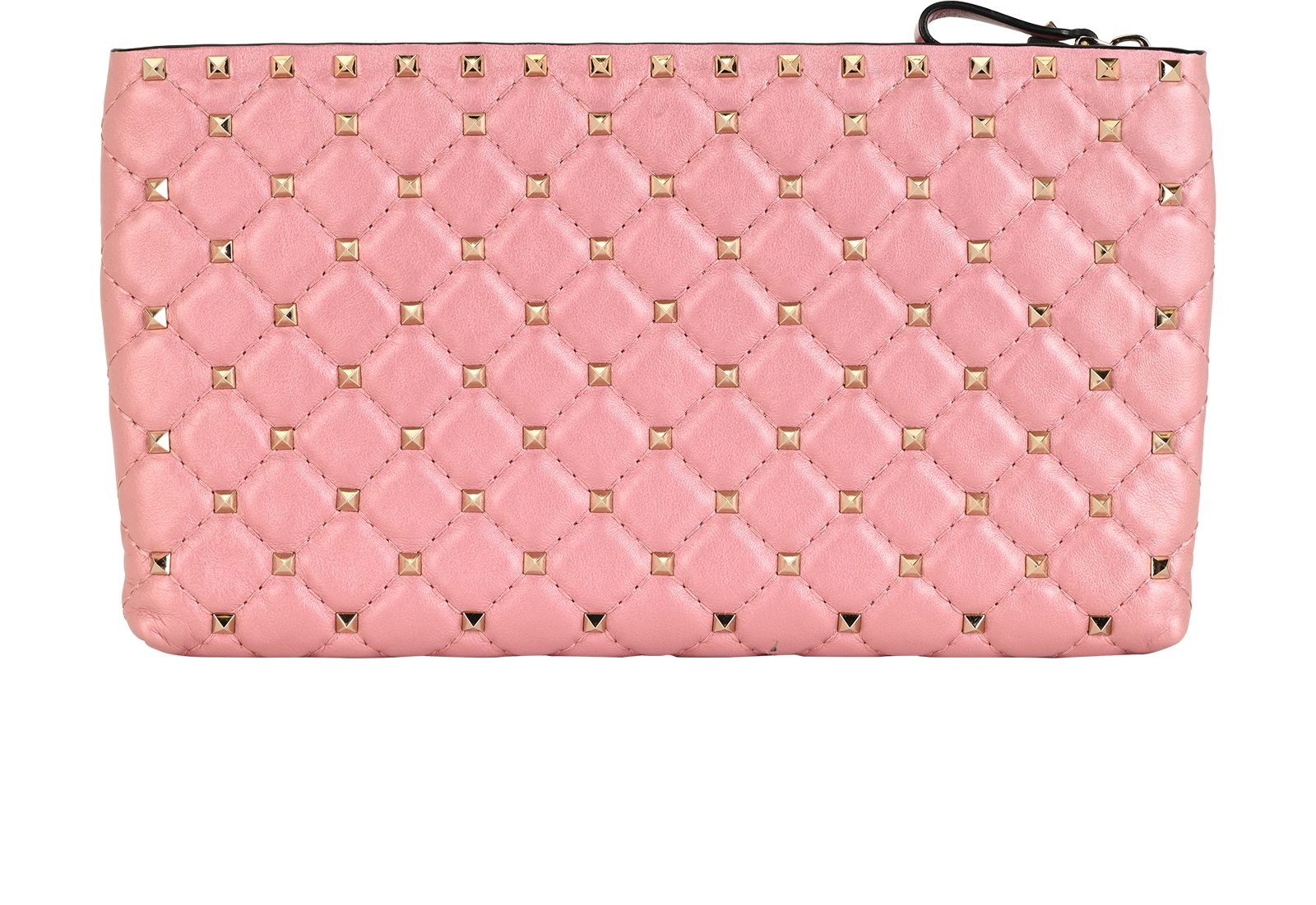 Rockstud Clutch, &pound;390, Handbags, Pink, Leather, Back view